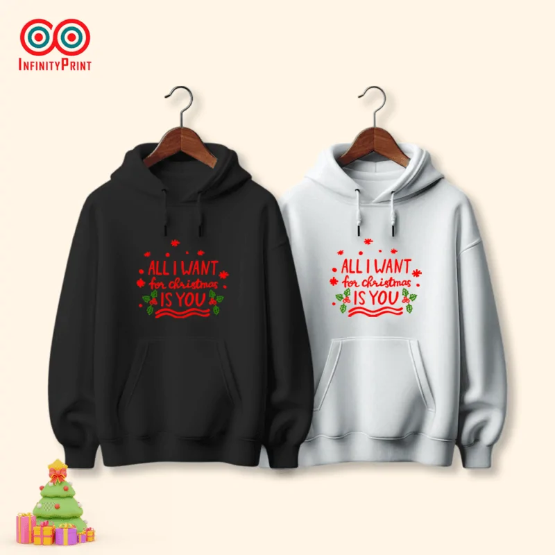 Hanorace personalizate pentru cuplu de Crăciun