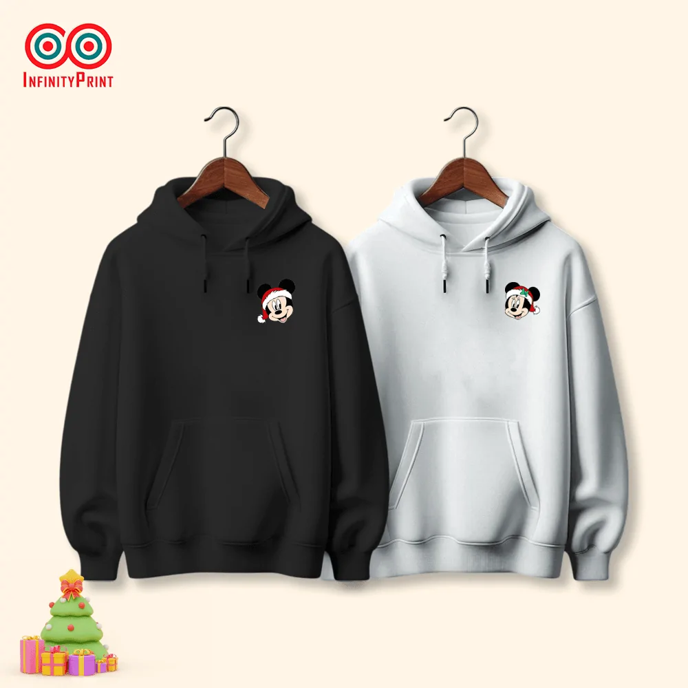 Hanorace pentru cuplu Personalizate de Crăciun