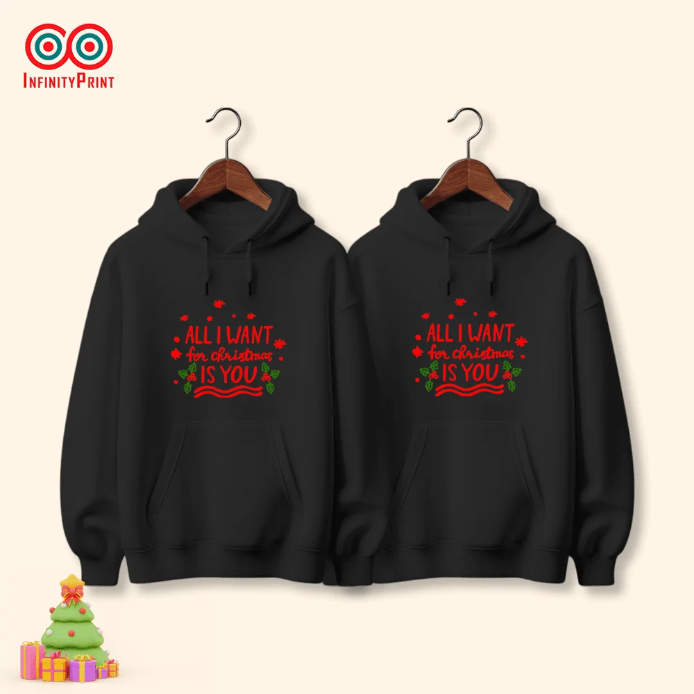 Hanorace personalizate pentru cuplu de Crăciun